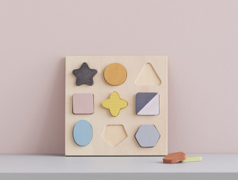 KIDS CONCEPT PUZZLE DREVENÉ GEOMETRICKÉ TVARY