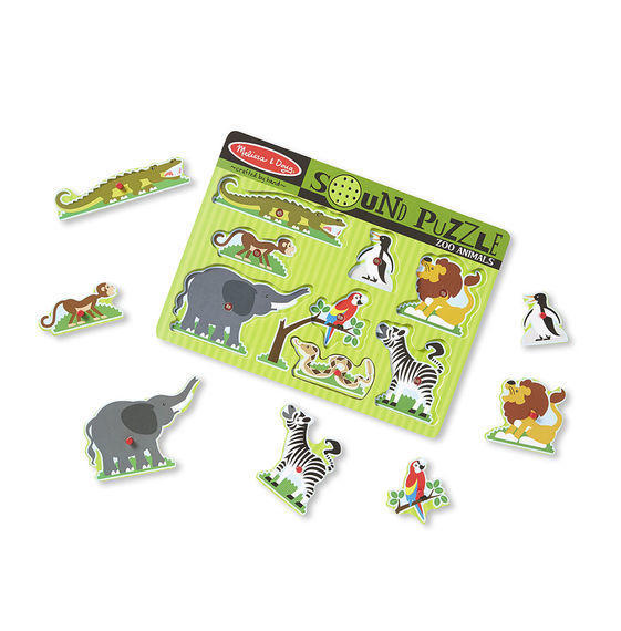 Drevené puzzle so zvukmi Zoo