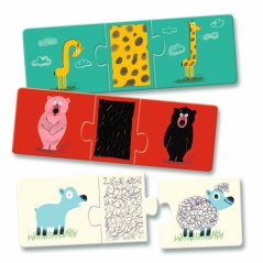Dreiteiliges Puzzle Nackte Tiere