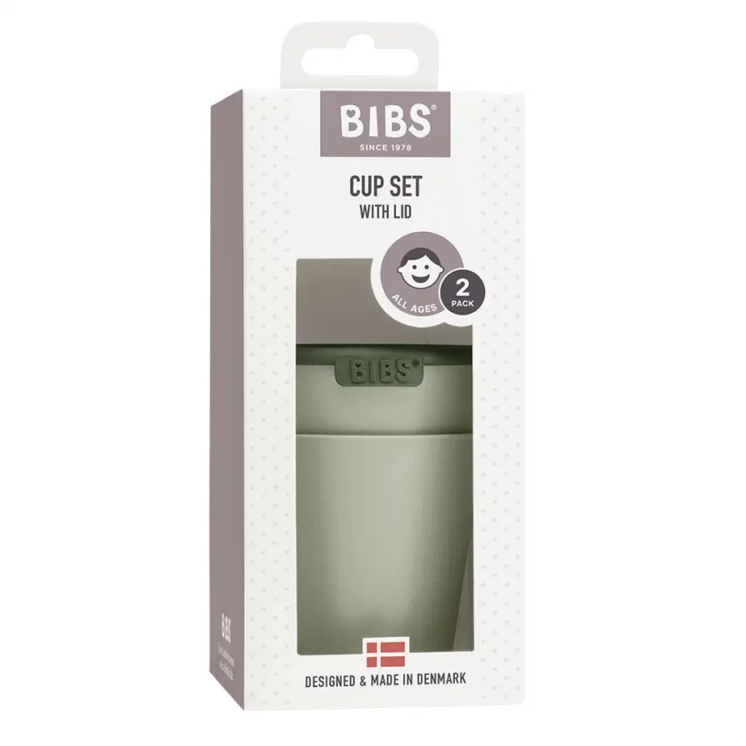 BIBS poháriky s vrchnákom - BIBS farby: Blush