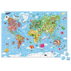 Puzzle Mapa světa v kufříku 300 ks