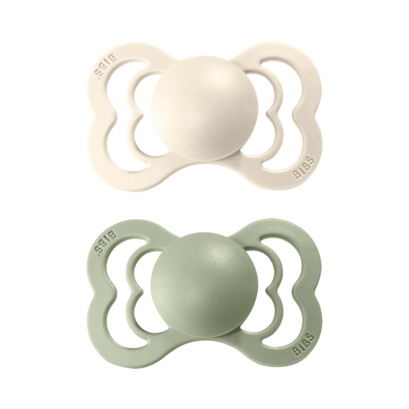 BIBS Supreme cumlíky z prírodného kaučuku 2ks - veľkosť 1 rôzne druhy - BIBS Supreme cumlíky: ivory/sage