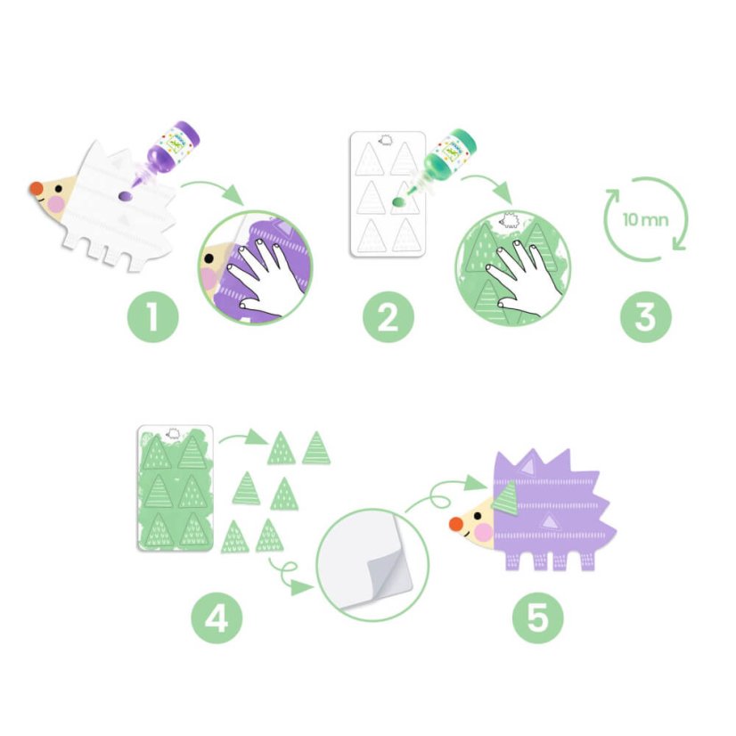 Zauberhafte Fingerfarben – Kleine Muster