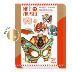 DIY 4 masky super robotov s metalickým leskom