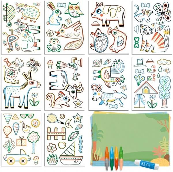 Erschaffe eine Tierwelt – Collage