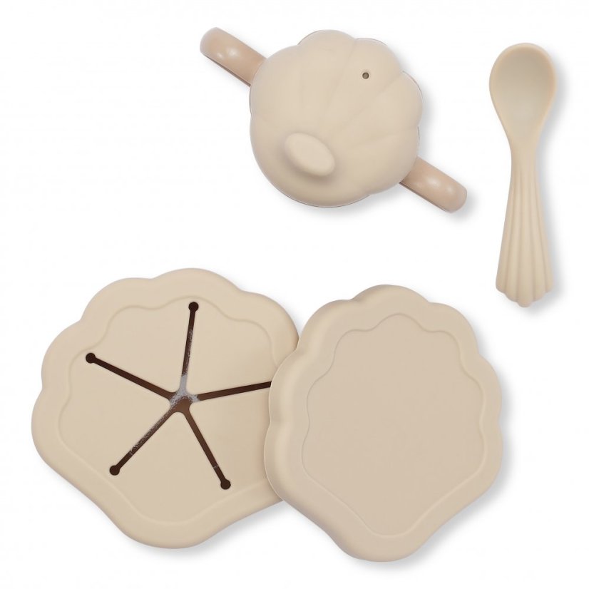 Silikonový jídelní set Shell
