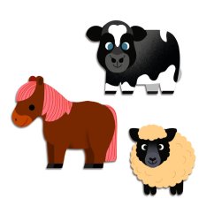 Farmárske zvieratká Prvé odnímateľné samolepky