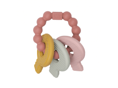 Little Dutch Silikon-Beißring mit Schlüsseln, rosa