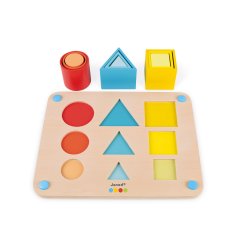 Drevená hračka na vkladanie Učíme sa tvary farby veľkosti séria Montessori