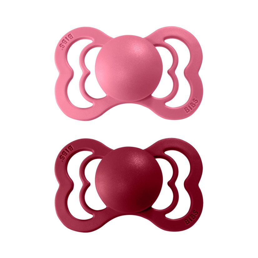 BIBS Supreme Naturkautschuk-Schnuller 2 Stück – Größe 1 verschiedene Typen - BIBS Supreme-Schnuller: vanilla/peach