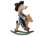 Kleiner Bruder Cowboy mit Schaukelpferd