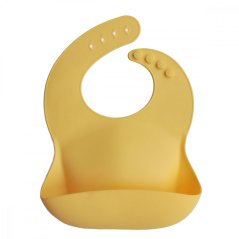 Mushie silikonový bryndák mineral-yellow