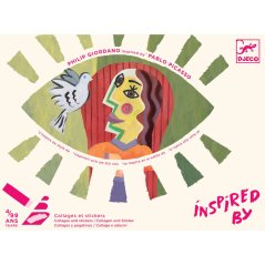 Inspiriert von Pablo Picasso: Quadratischer Kopf, Collage