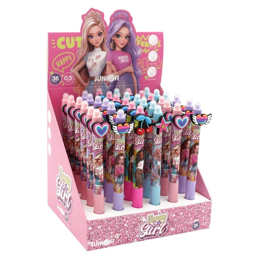 Gumovacie pero Honey Girl 0,5 mm náhodný výber