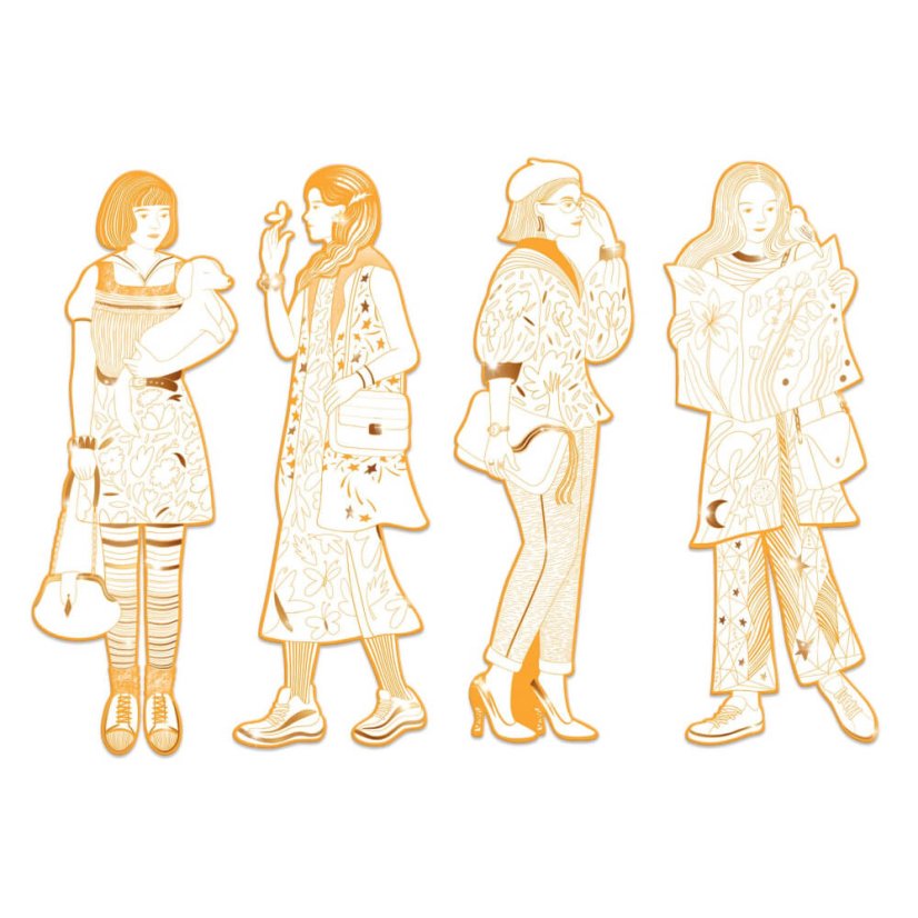 Große Malvorlagen Pfadfinder und Freundinnen (4 Stk.)