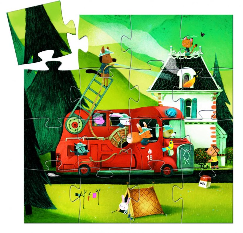 Puzzle Požiarnické auto