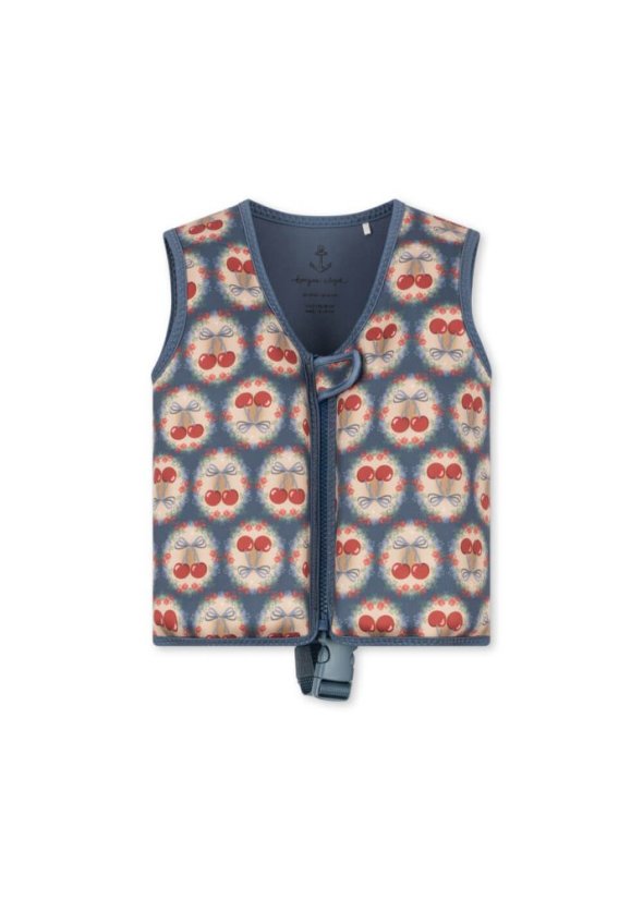 Neoprenová plovací vesta Cherry bow blue