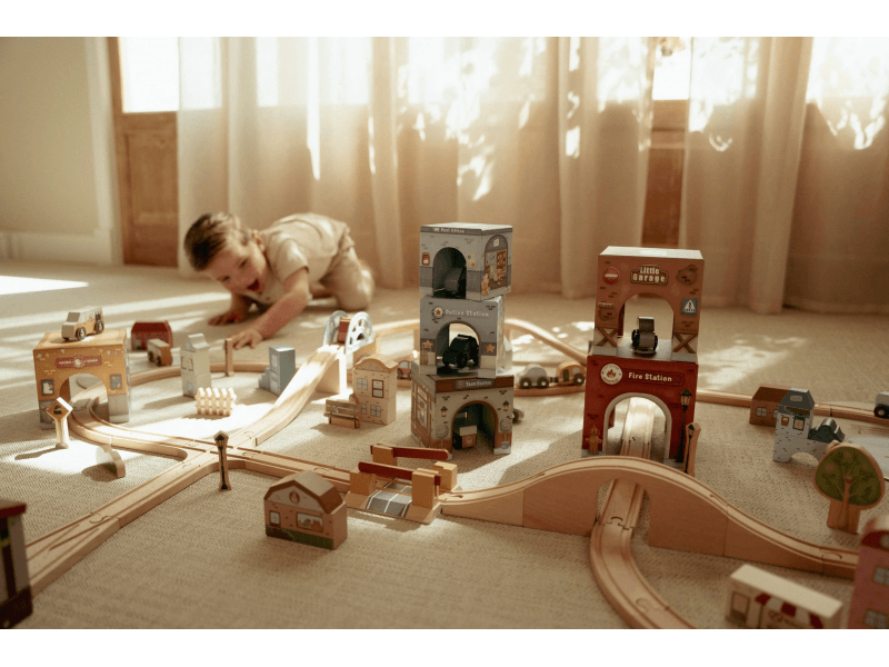 Little Dutch Kostky stohovací s autíčky