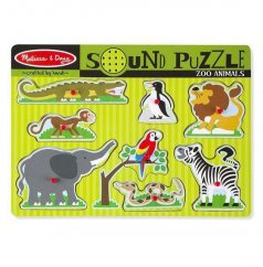 Dřevěné puzzle se zvuky Zoo