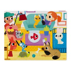 Dotykové puzzle Domáce zvieratká 20 ks