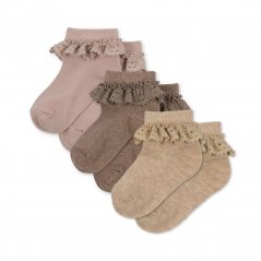 Ponožky 3ks rose/sand/roebuck rôzne veľkosti