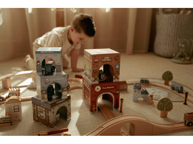 Little Dutch Kostky stohovací s autíčky