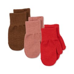 Balenie 3 ks palčiakov rose/pecan/scarlet rôzne veľkosti