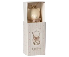 Weihnachtsdekoration - Teddybär Off white/Rose