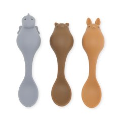 Set silikónových lyžičiek friends caramel