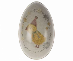 Kleines Osterei aus Metall Maileg - Muster Huhn