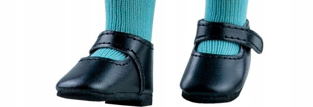Schuhe für Puppen 32 cm – Niedrige schwarze Sandalen
