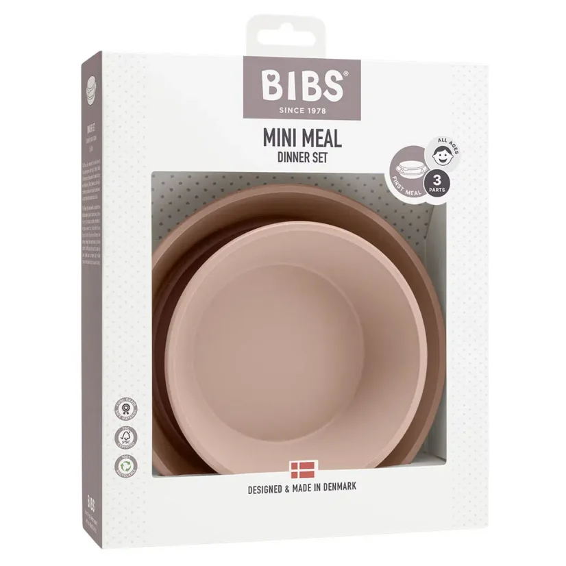 BIBS tanier a miska s vrchnákom - rôzné fary