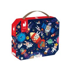 Puzzle v kufříku Raketa ve vesmíru 54 ks