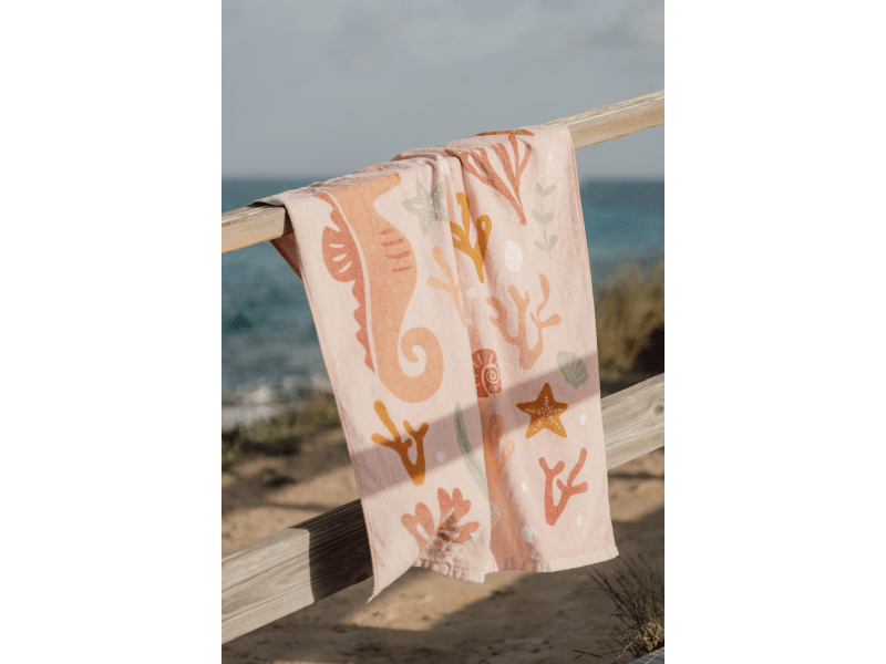 Badetuch Ocean dreams pink 120X60cm Little Dutch