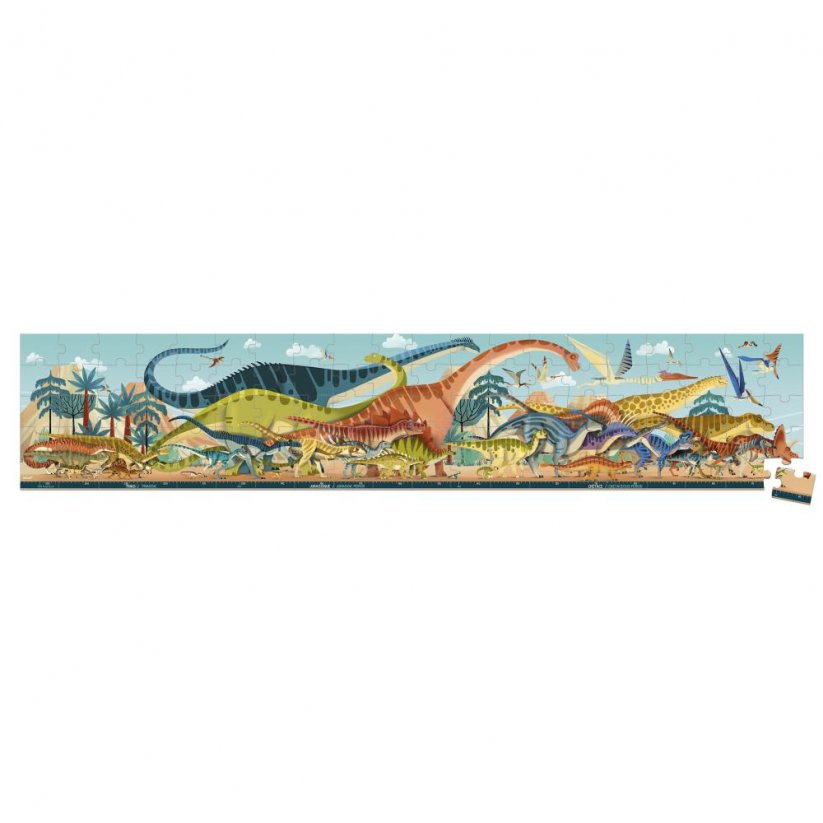 Panoramatické puzzle v kufříku Dinosauři 100 ks