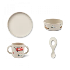 Vivi-Notfallfahrzeug-Lunchset aus Silikon