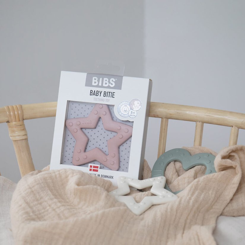 BIBS Baby Beating Beißring STAR verschiedene Ausführungen - BIBS Baby Beating Beißring: Baby blue