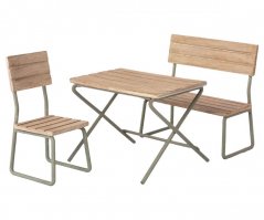 Gartengarnitur Tisch, Stuhl und Bank Maileg