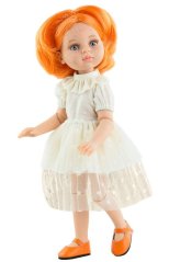 Puppe Anita im weißen Kleid - beweglich