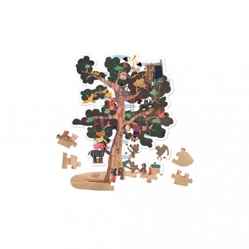 Obojstranné veľké puzzle strom- 50 ks