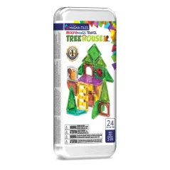 MAGNA-TILES Magnetická stavebnice microMAGS Treehouse Travel Set 24 dílů