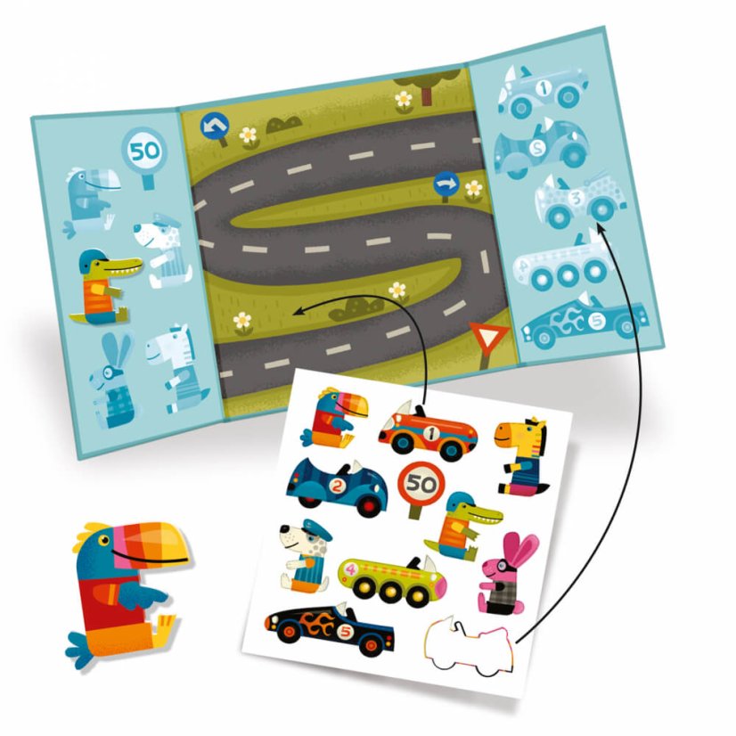 Ablösbare Aufkleber: Autos (kleine Geschenke)