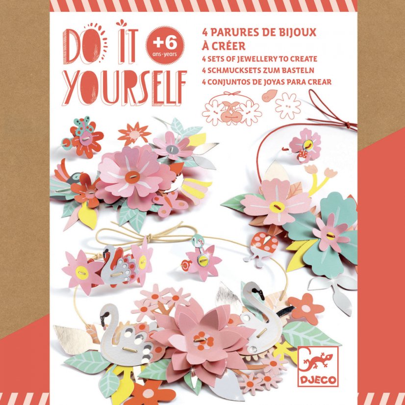 DIY-selber machen: Farbenfroher Spaß: 4 Sets Papierschmuck