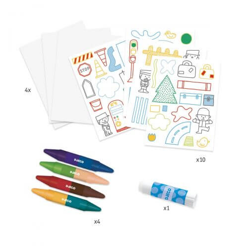 Erschaffen Sie eine Welt der Transportmittel – eine Collage