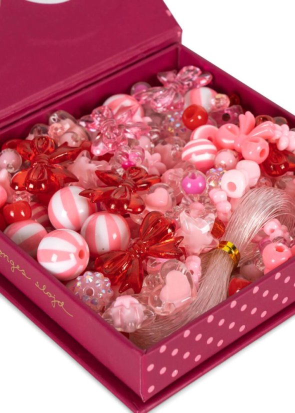 Krabička perel pink