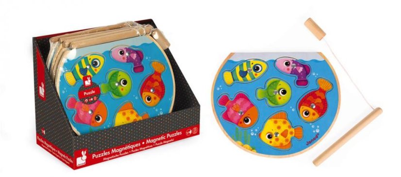 Rybolov 6 ks vkládací puzzle