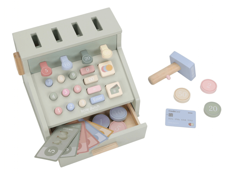 Little Dutch Registrierkasse mit Scanner und Kartenleser, Holz