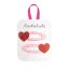 Clips klicken - klack Love Heart Glitter