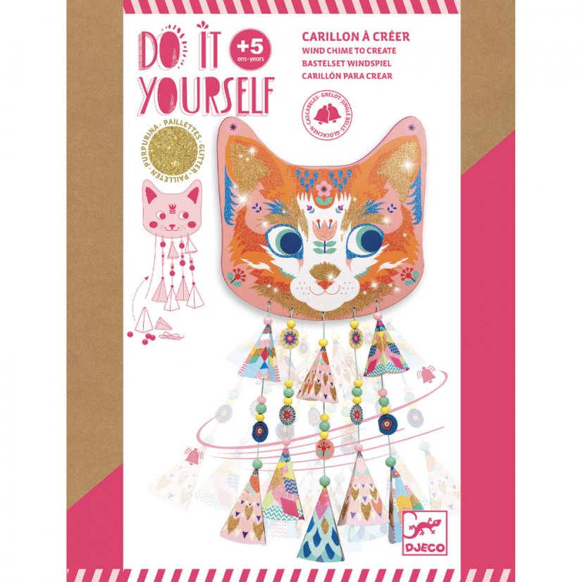 DIY-Vyrob si sam/a Lapač vetra- Mačka Kitty