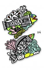 Zamatová maľovanka: Krásne rybky